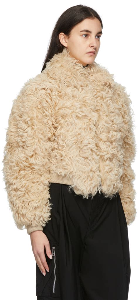 Sand Beige Shearling Jacket 